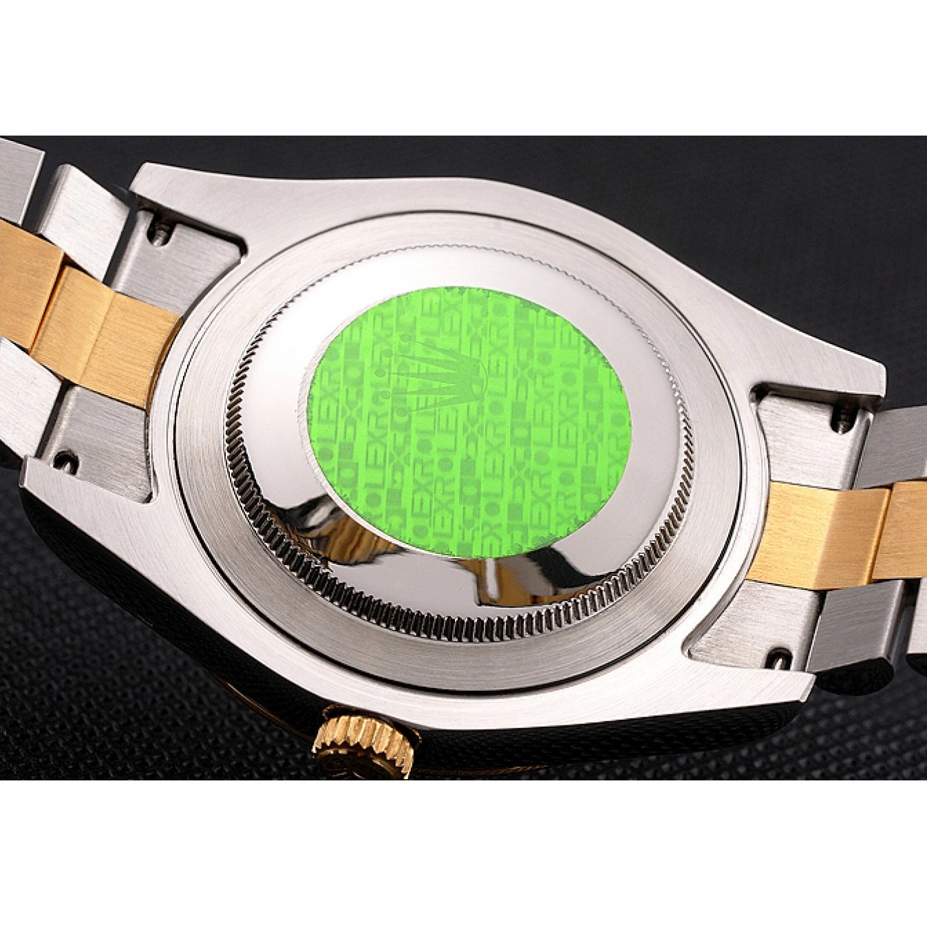 Aaa fake watches Gold Datejust Bezel Stainless Swiss Bracelet Gold Steel Case Rolex Dial Tone Two 0522